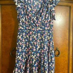 Lightweight navy dress for spring and summer!